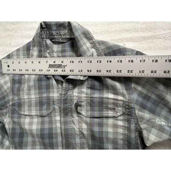 Sitka Gear Mens Plaid Short-Sleeve Button-Up Shirt Small Cotton Blend Pockets - Picture 5 of 7